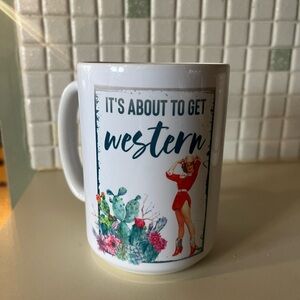 Western Cowgirl coffee cup
